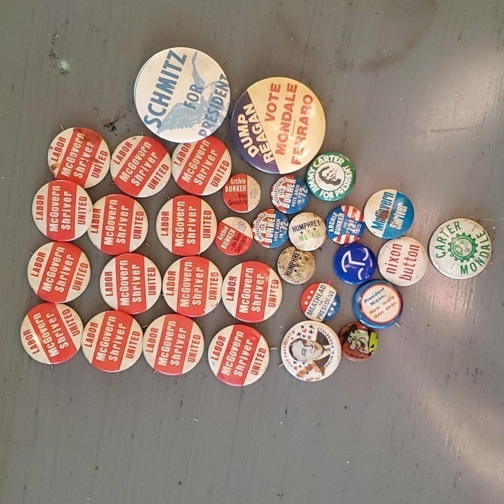 Vintage Button Lot Nixon McGovern Shriver and more